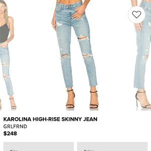 Petite Grlfrnd karolina high rise skinny 26